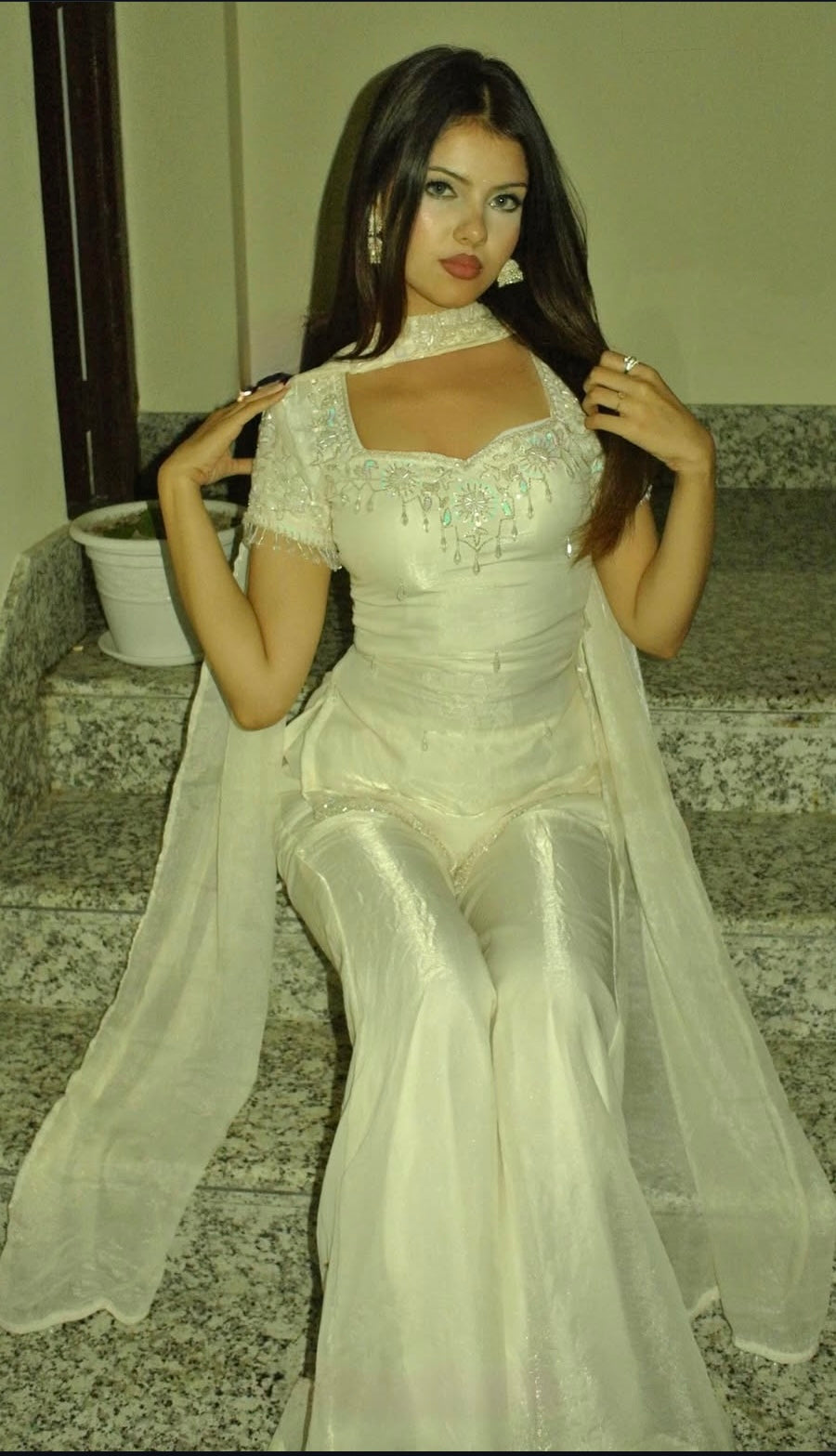 MEHER - Ivory Embellished Sharara Set