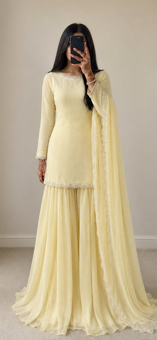 SITARA - Butter Yellow Three-Piece Set